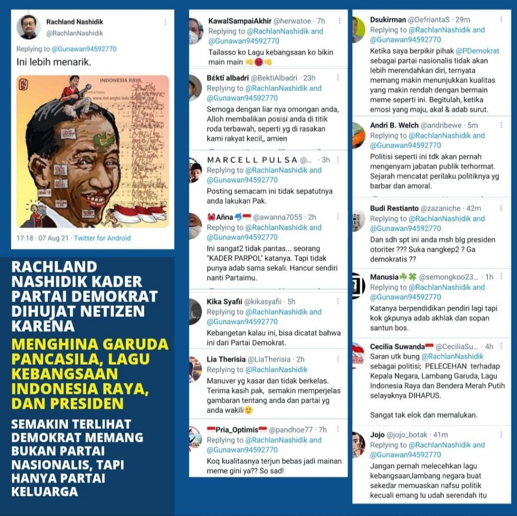 Unggahan Rachland Lecehkan Lagu Kebangsaan dan Hina Presiden?