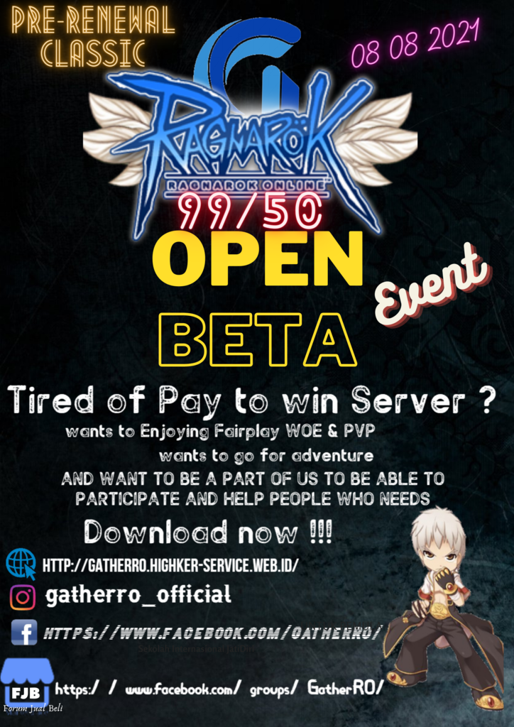GATHER RO ONLINE PRIVATE SERVER JOIN WITH US NOW!!