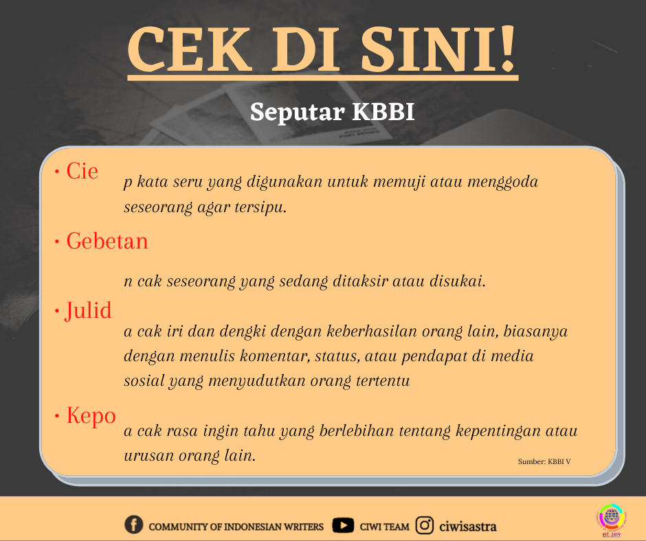 Alay, Ambyar, Baper, Cie, dan Galau: Bukan Kata Gaul, tetapi Kata yang Sesuai KBBI V