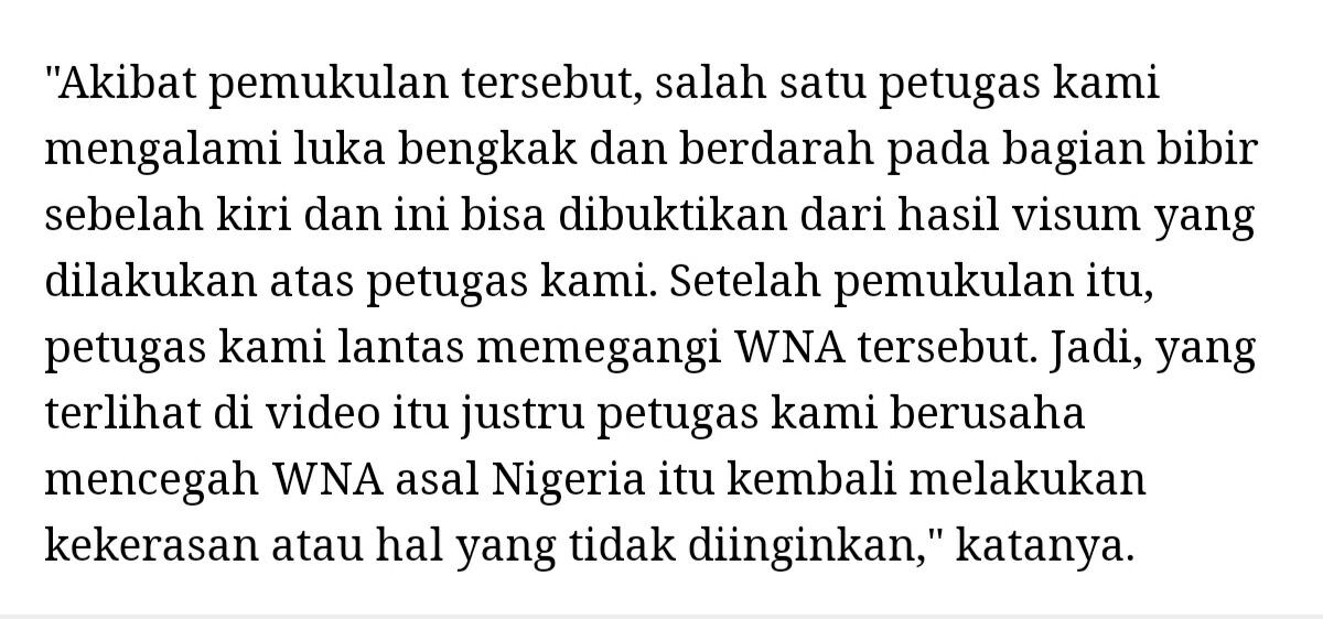 Diplomat Nigeria Diduga Dipukul Petugas Imigrasi Indonesia