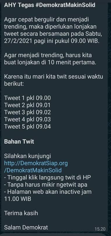 Unggah Gank Mangkrak, Akun-Akun Tumbang Bangkit Lagi, AA: Heran Demokrat Main Kotor?