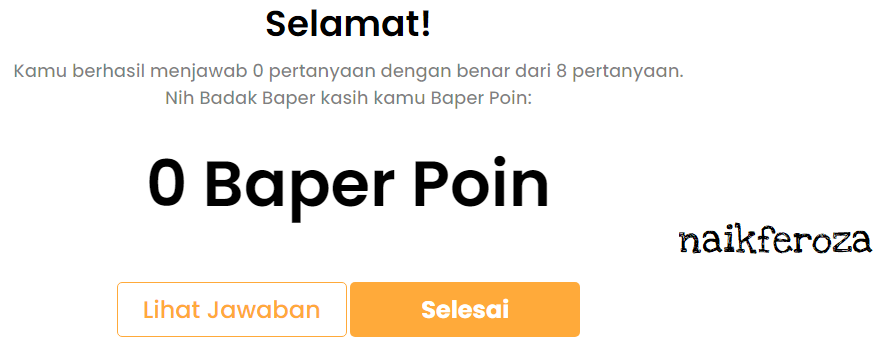 Berkat Pengalaman, Baper Poin 200 di Hari Pertama, Melonjak Jadi 21.400 Hari Kedua!