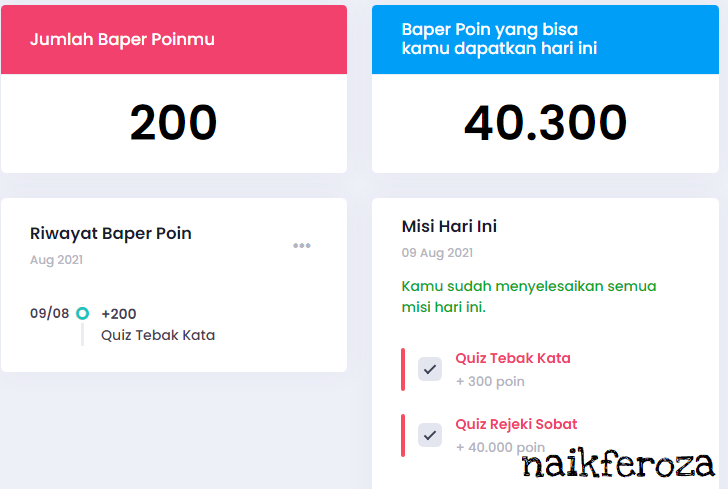 Berkat Pengalaman, Baper Poin 200 di Hari Pertama, Melonjak Jadi 21.400 Hari Kedua!