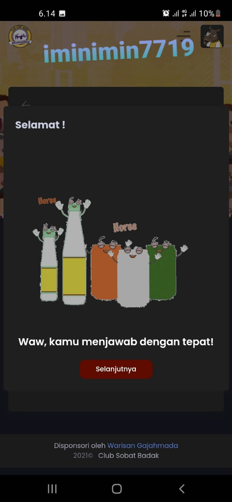 Quiz Tebak Kata, Lapak Paling Bikin Baper di Club Sobat Badak