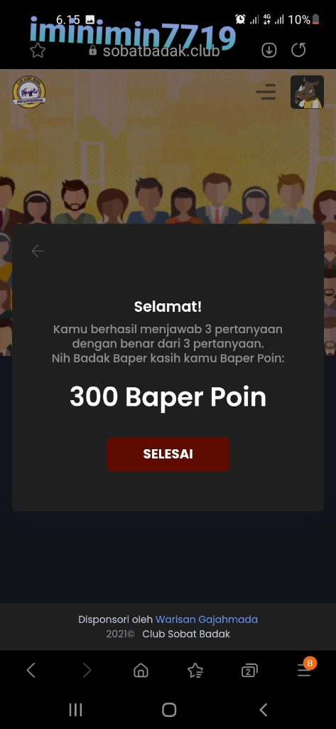 Quiz Tebak Kata, Lapak Paling Bikin Baper di Club Sobat Badak