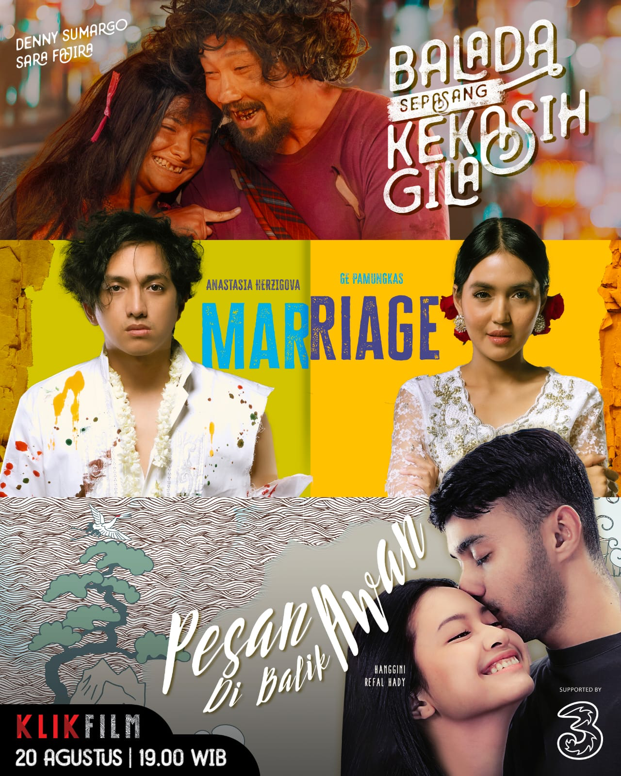 “Balada Sepasang Kekasih Gila” &amp; 2 Film Favorit Lainnya Tayang Agustus 2021!
