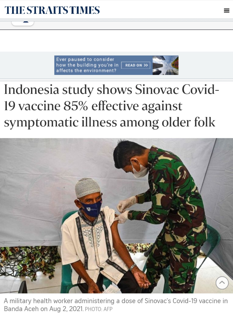 Pesan Dosis Tambahan, Singapura Mulai Akui Vaksin Sinovac?