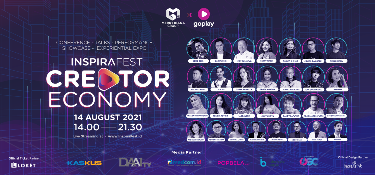 InspiraFest 2021 : Event Content Creator ternama di Indonesia Hadir secara Virtual