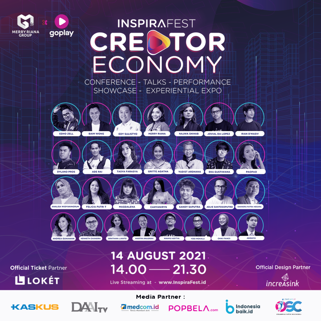 InspiraFest 2021 : Event Content Creator ternama di Indonesia Hadir secara Virtual