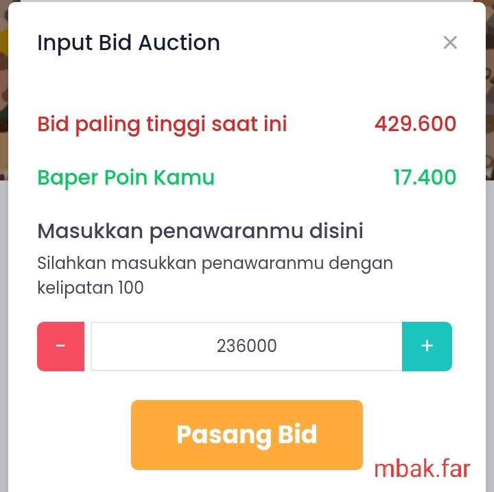 Gagal Dapat Barang Incaran di Event Auction, Gara-gara Baper Poin Cuma Seuprit
