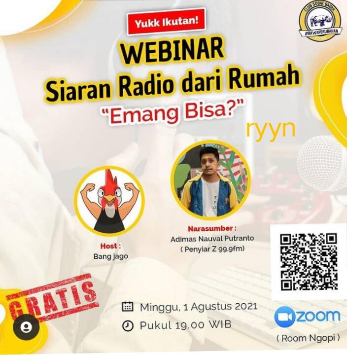 Dari Webinar Club Sobat Badak Aku Tahu, Ternyata Siaran Radio Bisa Dari Rumah