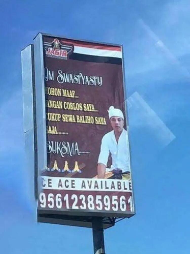 Unik! Baliho Promosi Usaha Ini Sudah seperti Billboard Politisi