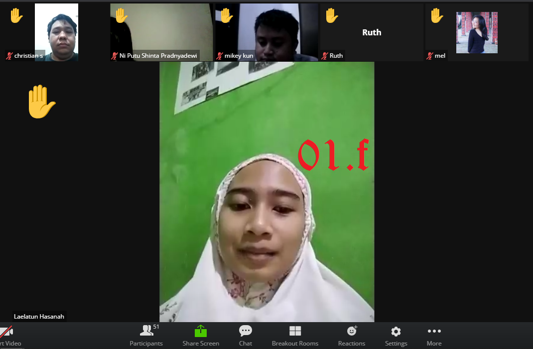 Webinar di Room Ngopi bersama Jamet Kuproy dan Narsum Inez Kristanti, M.Psi.