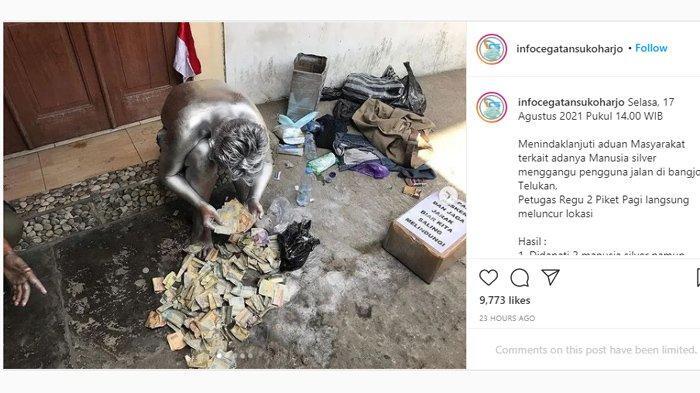 Kerja Jadi Manusia Silver di Solo, Pemuda Ini Raup Penghasilan Rp 250 Ribu Per Hari