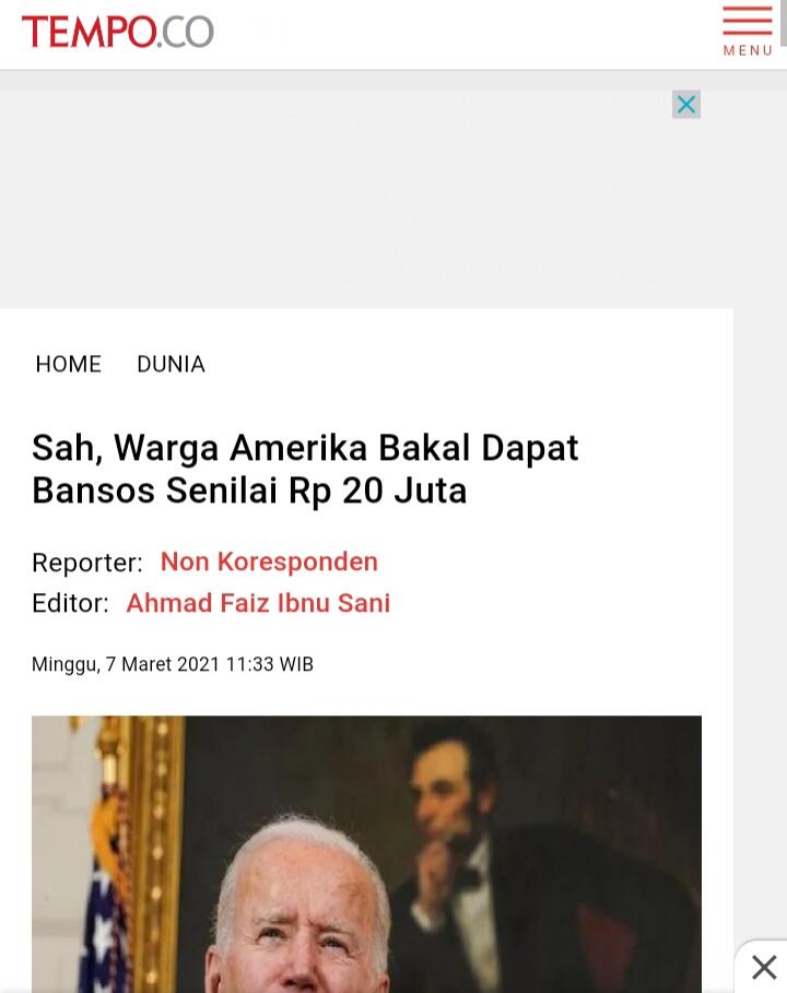 Bansos di AS Pakai Sistem Canggih, Ekonom Indonesia: Lebih Efektif dan Tepat Sasaran