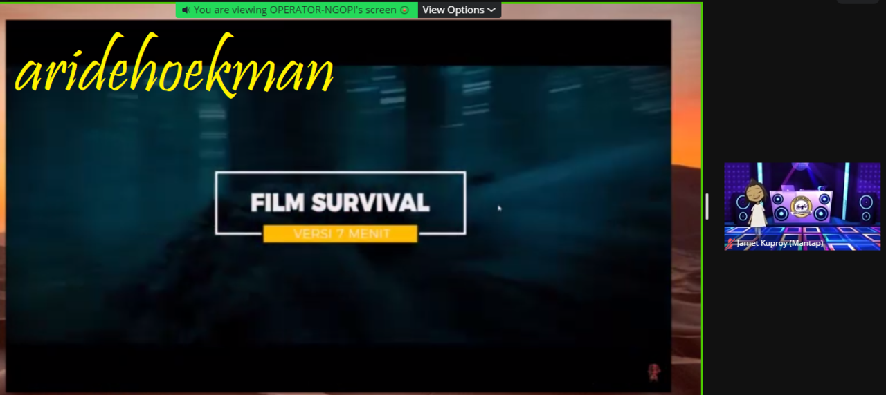 How to Survival. Belajar Survival Bersama Jamet Kuproy di Room Ngopi CSB