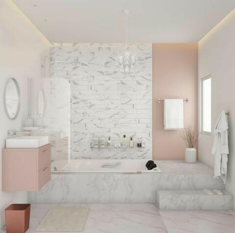 5 Desain Kamar Mandi Putih Dengan Kolaborasi yang Bikin Menarik dan Bersih