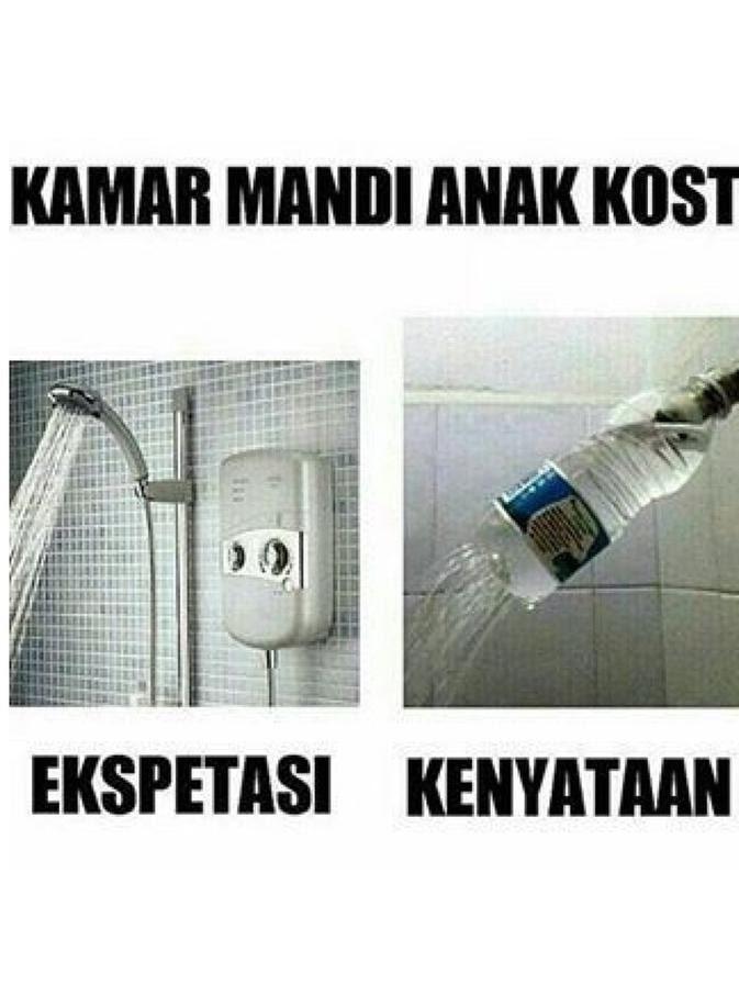 Shower ala Anak Kos, Kreatif dan Lucu!