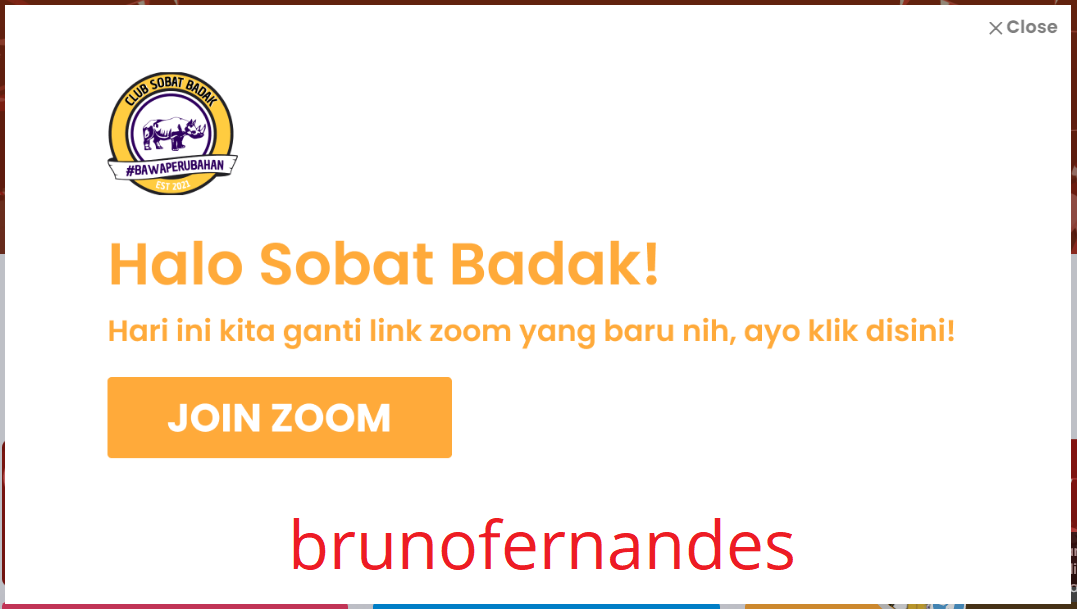 Club Sobat Badak Punya Link Zoom yang Baru. Namun dengan Keseruan yang Masih Sama