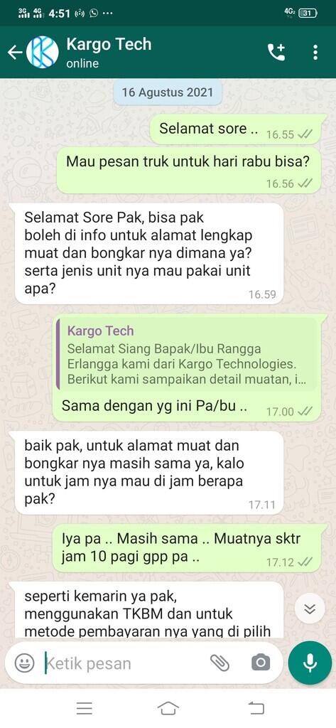 Pengalaman Kurang Menyenangkan Menggunakan Jasa Kargo Tech