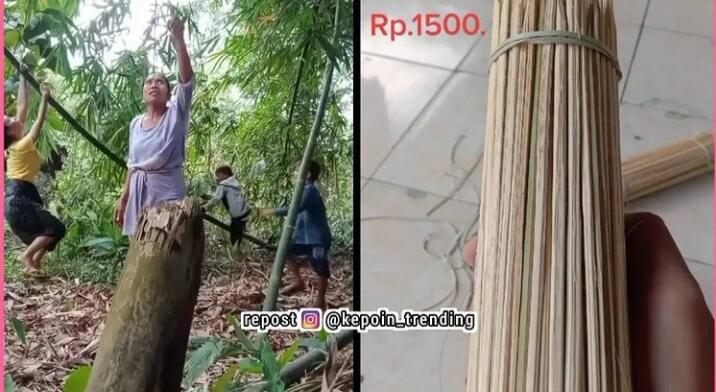 Wanita Ini Berbagi Kisah Pembuatan Tusuk Sate, Ternyata Cukup Berat Perjuangannya