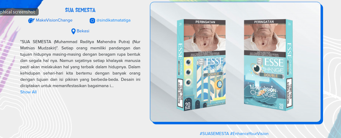 Melihat Sua Semesta pemenang loveyourchange2020 katagori Pelajar
