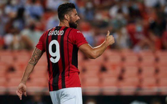 Olivier Giroud Cetak 2 Gol Untuk AC Milan, Kutukan Nomor 9 itu Ada Gak?