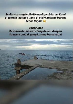 Viral Perjuangan Bidan Bantu Ibu Hamil Melahirkan di Tengah Laut, Bikin Terharu