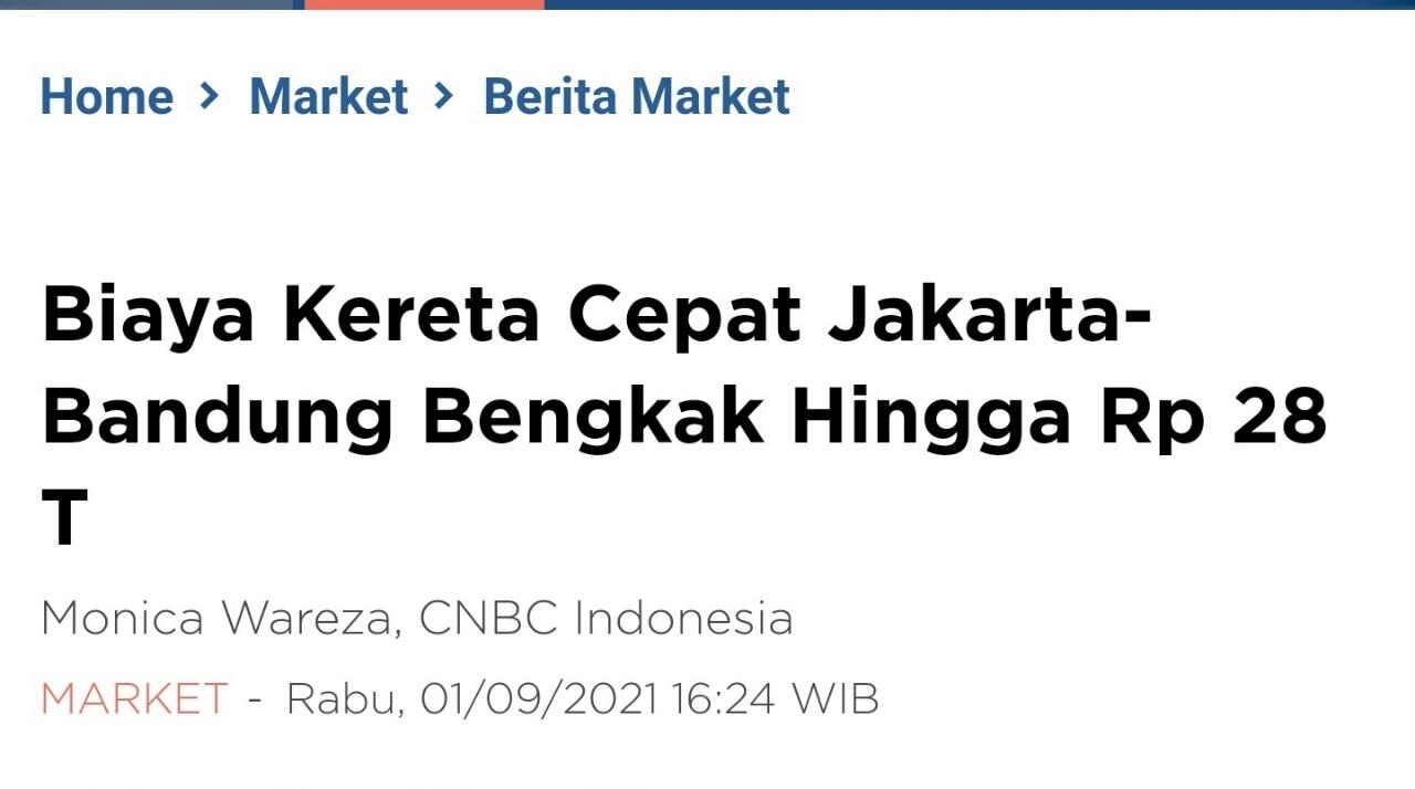 KAI Ungkap Penyebab Bengkaknya Rp69 triliun Biaya Proyek Kereta Cepat Jakarta-Bandung