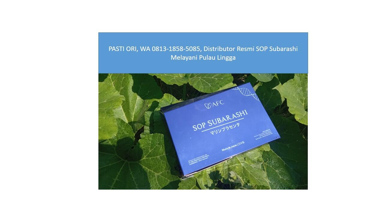 PASTI ORI, WA 0813-1858-5085, Distributor Resmi SOP Subarashi Melayani Pulau Lingga