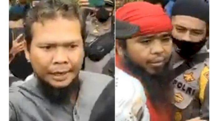 Gamis Ala Arab,Dua Pria Berjenggot Ini Tantang dan Bentak Polisi: Heh! Abang Islam?