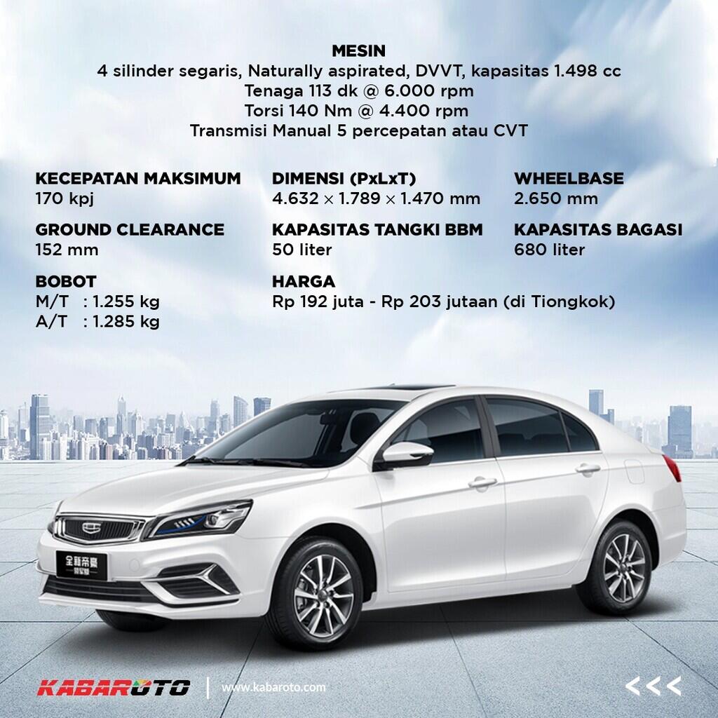 All New Geely Emgrand Sedan Mewah Murah Dibanderol Rp192 Jutaan
