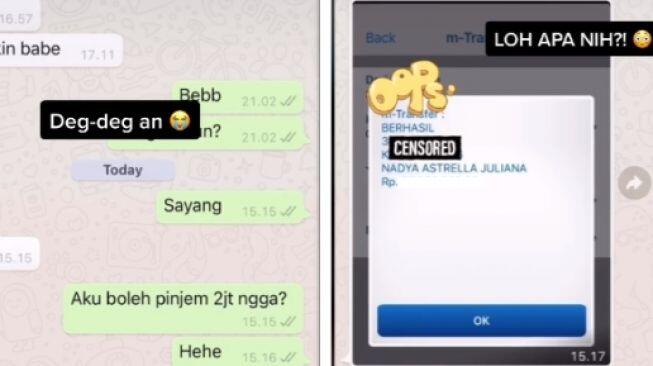 Keisengan Chat Pacar Pinjam Duit Rp 2 Juta, Warganet: Kirim ke Aku Aja