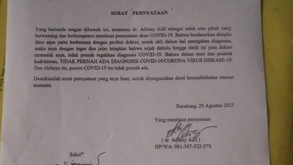 Dinkes Minta Dokter di Enrekang Tak Komentar Lagi soal Penolakan COVID-19