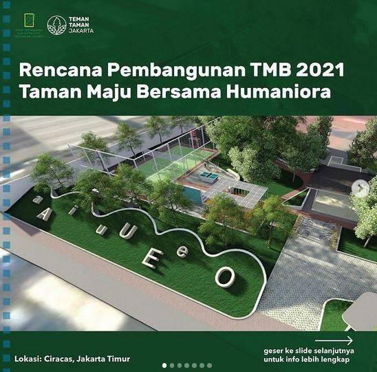 Anies Pamer Maket Taman Maju Bersama Humaniora, Warganet Bilang Jakarta Makin Keren