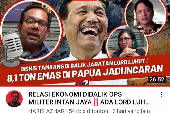 Pengacara Luhut Siap Pidanakan Haris Azhar dan Fatia Maulidiyanti
