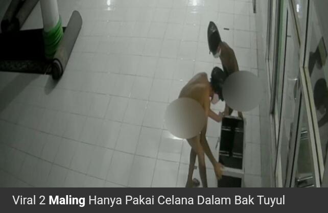 Viral 2 Maling Hanya Pakai Celana Dalam Bak Tuyul, Ambil Kotak Amal di Masjid