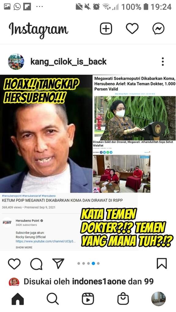 Sebarkan Hoaks Megawati Sakit, GBM akan Laporkan Hersubeno Arief ke Polisi