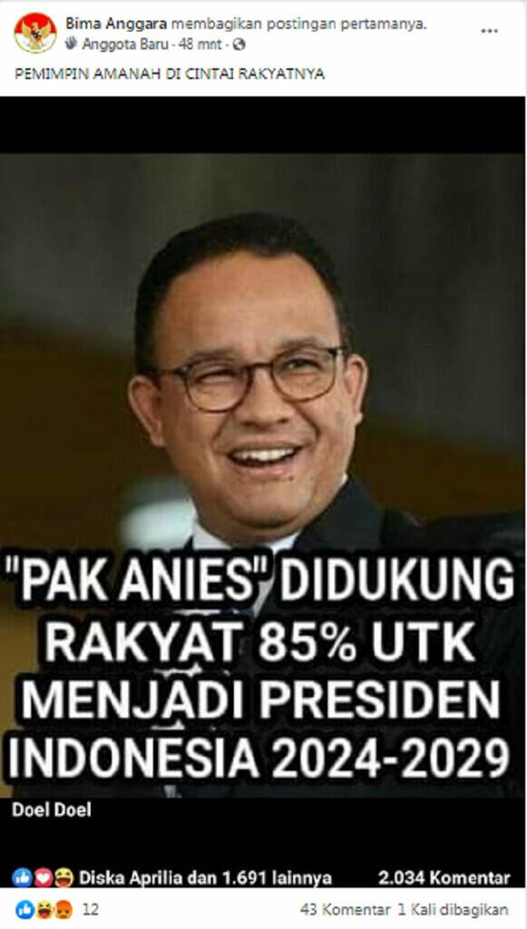 Anies Unggah Cerita Kecebur Got, Netizen Sebut Tanda-Tanda Jadi Presiden