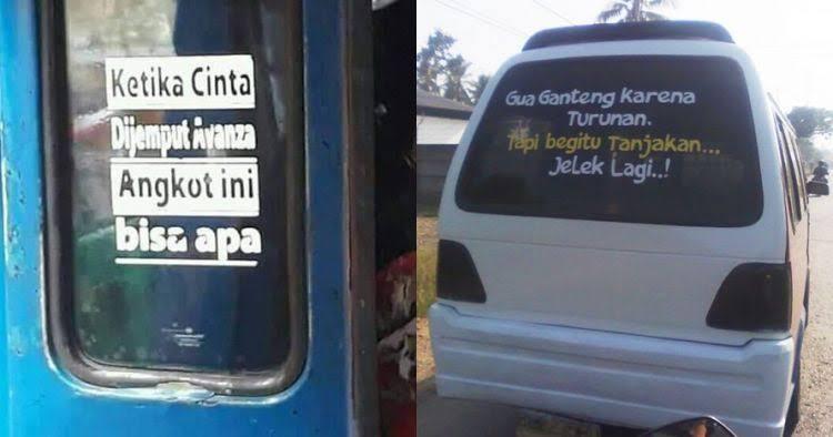 Stiker-Stiker Lucu, Penuh Pesan, dan Absurd yang Sering Menempel di Bodi Mobil