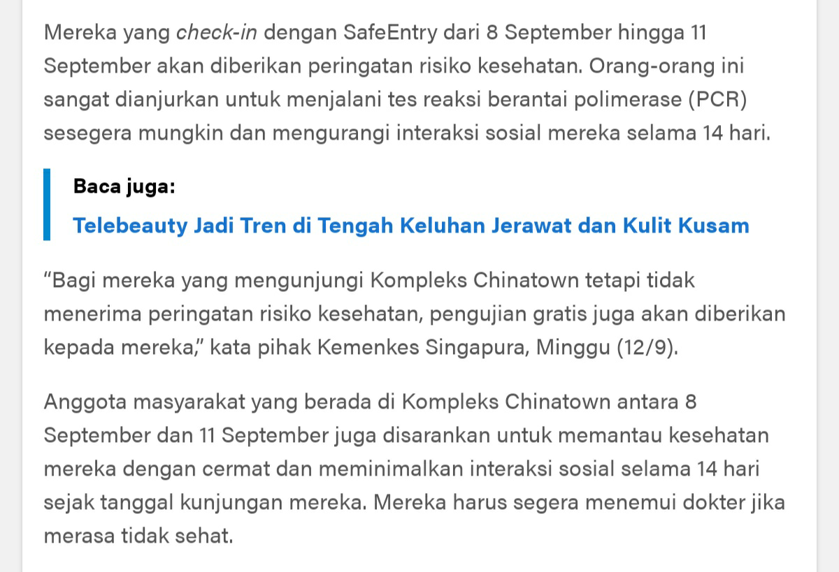 Singapura Dinilai Sedang Eksperimen Atasi COVID, Hasilnya Jadi Pelajaran RI