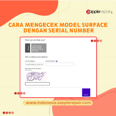 Cara Mengecek Model Surface dengan Serial Number