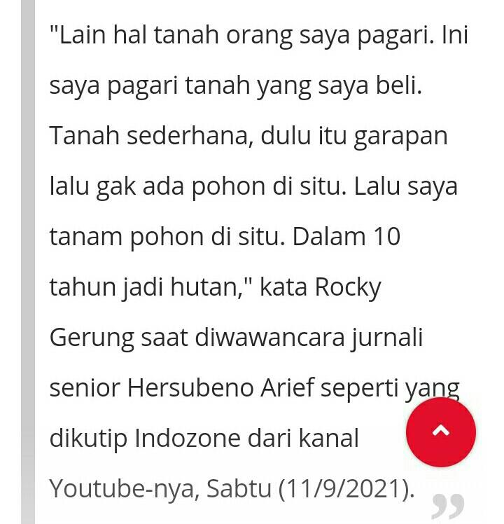 Rocky Gerung: Sentul City Biangnya Kriminal!