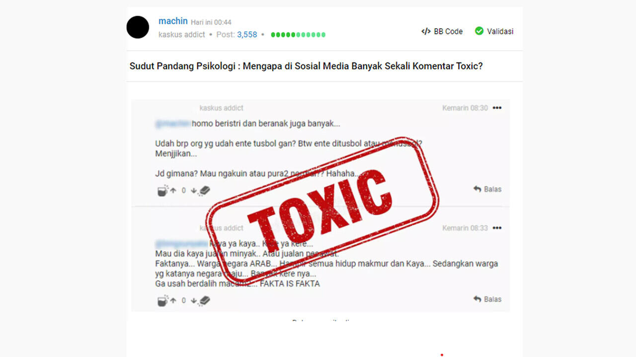 Sudut Pandang Psikologi : Mengapa di Sosial Media Banyak Sekali Komentar Toxic?