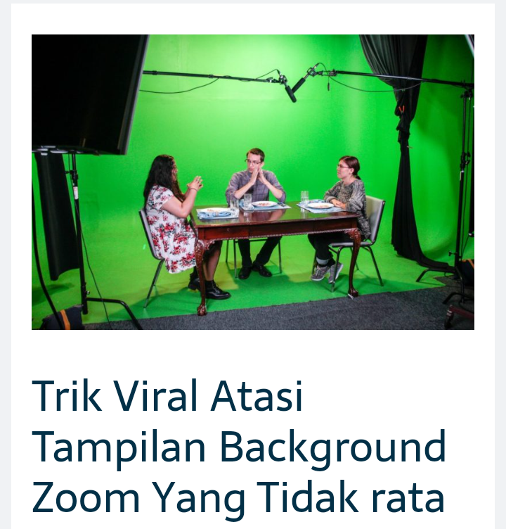 Cara Atasi BACKGROUND ZOOM yang Tidak Rata