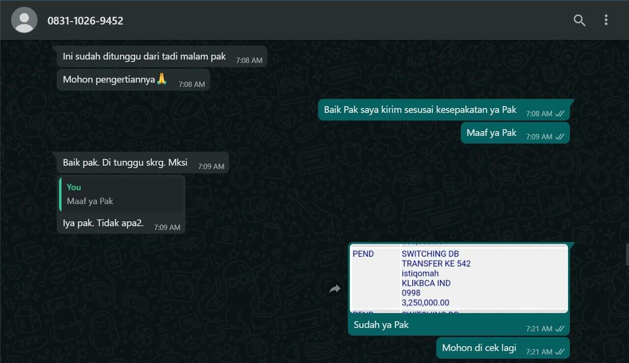Penipuan Jual Motor Online Berkedok Anggota Militer !