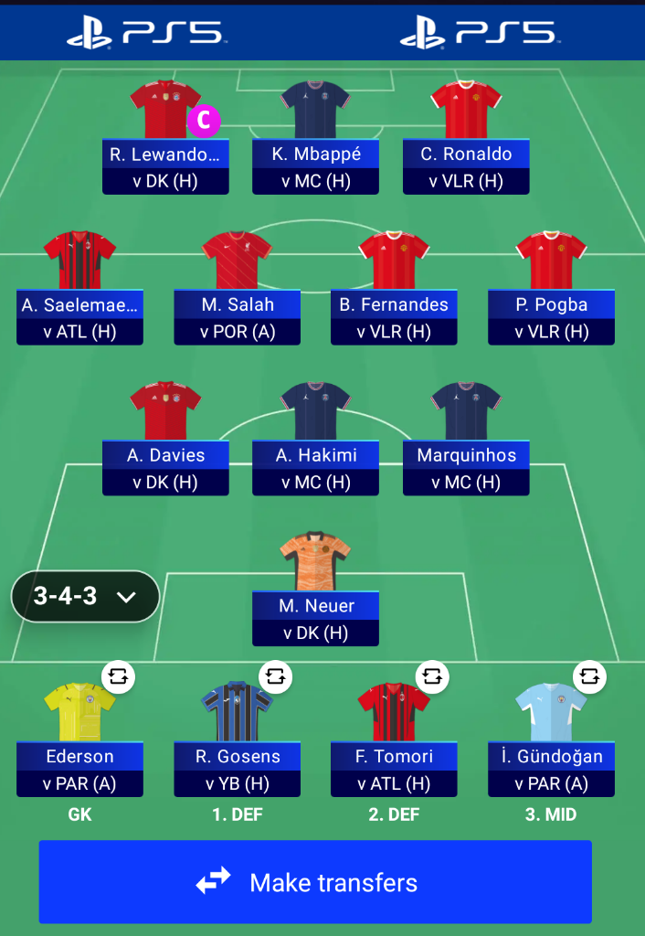 UCL Football Fantasy