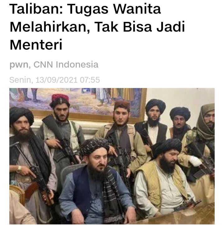 Taliban Hanya Izinkan Perempuan Afghanistan Bersihkan WC