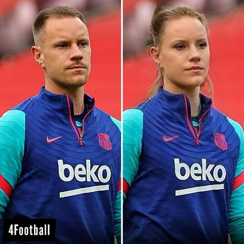 Apa jadinya Jika Pemain Top Sepak Bola Pria, Wajah nya Berubah Jadi Wanita ?