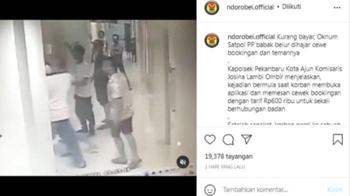 Satpol PP di Pekanbaru Dikeroyok Wanita Pesanan, Dipicu Soal Bayaran